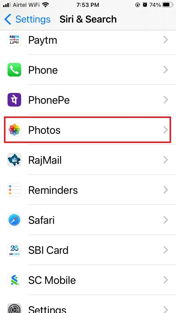 Exclude Photos from the Spotlight Search7