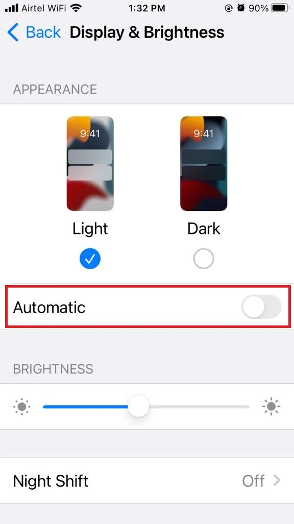 Enable Dark Mode on iPhone3