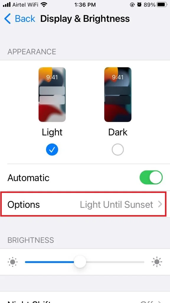 Enable Dark Mode on iPhone4