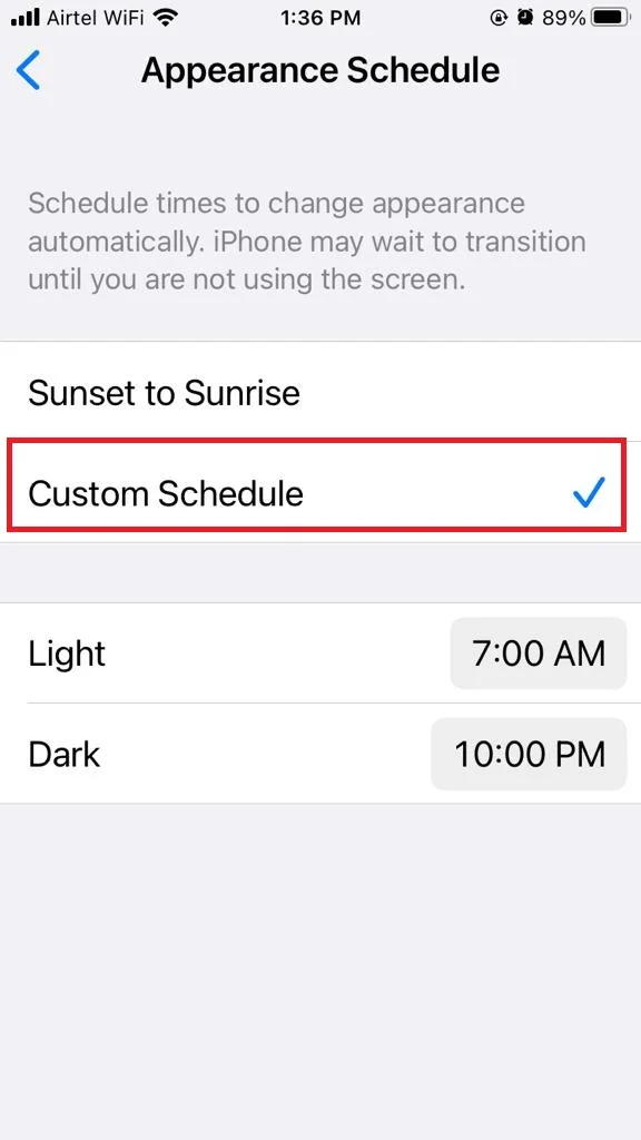 Enable Dark Mode on iPhone6