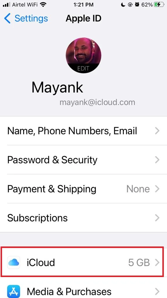 Take Backup Using iCloud1