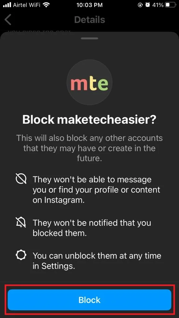 BlockSomeoneonInstagramonYouriPhone10