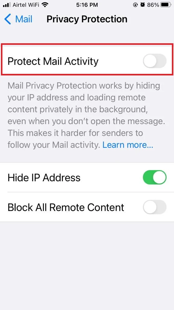 Enable Mail Privacy Protection3