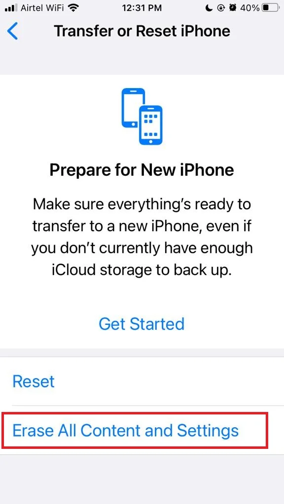 Factory Reset Your iPhone4