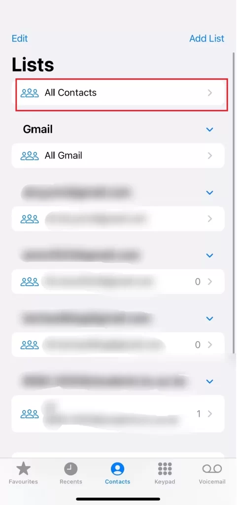 Select All Contacts3