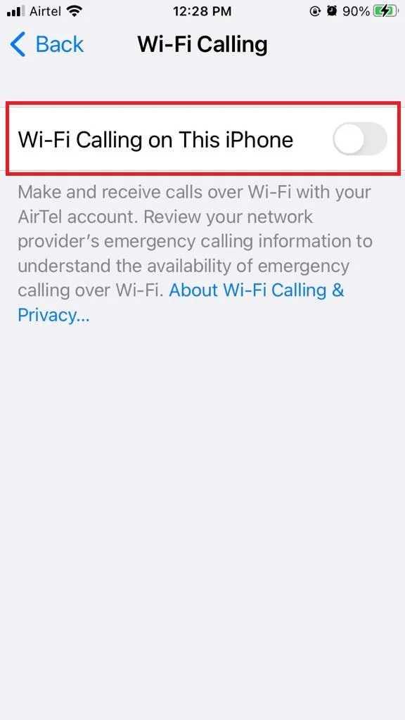 Call Failed Issue on iPhone8