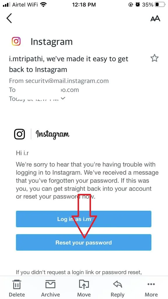 Reset or Change Instagram Password on iPhone14