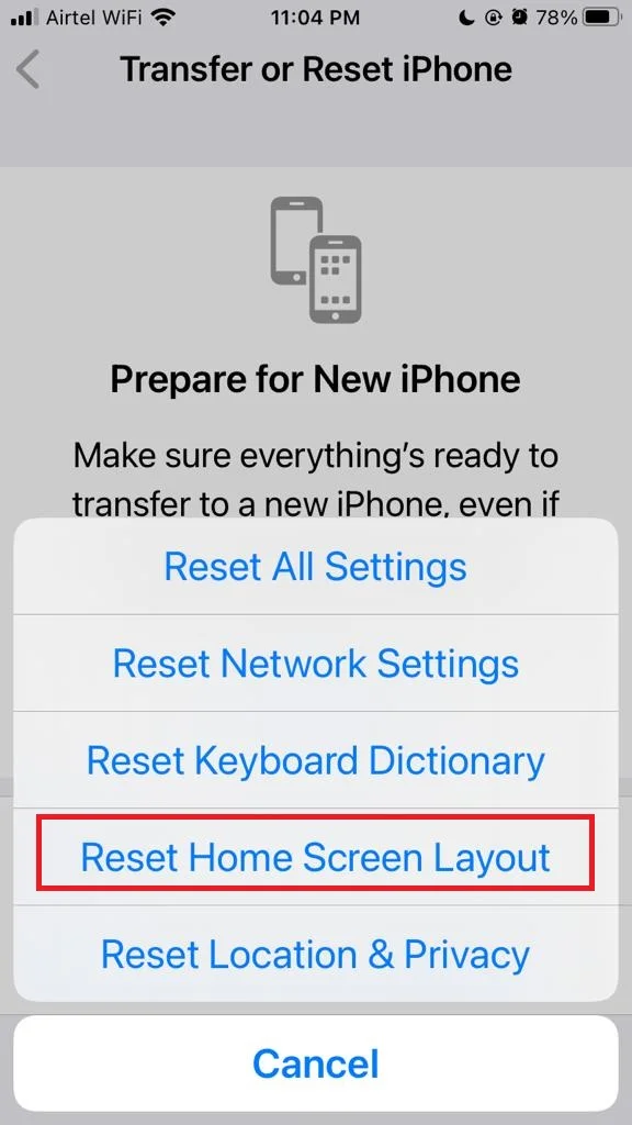 Reset Home Screen Layout2