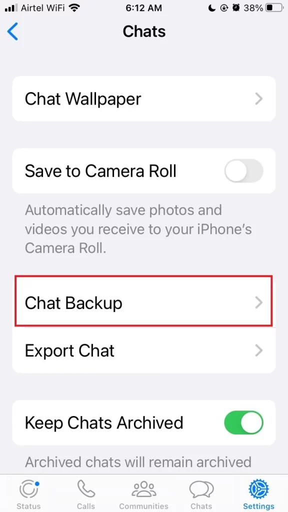 Take WhatsApp Messages Backup8