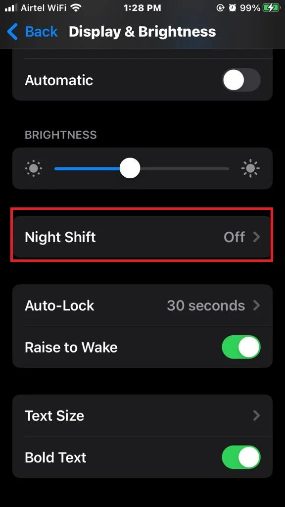 Use Night Shift Mode3
