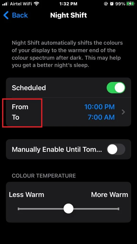 Use Night Shift Mode5