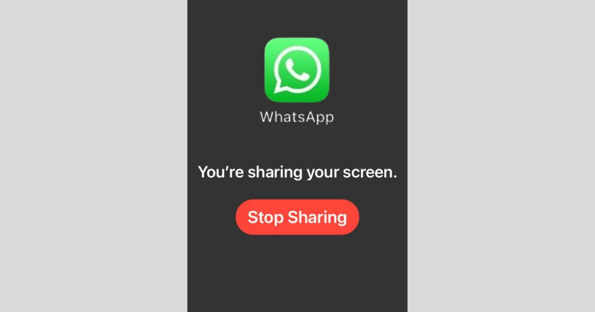 Share Screen on WhatsApp