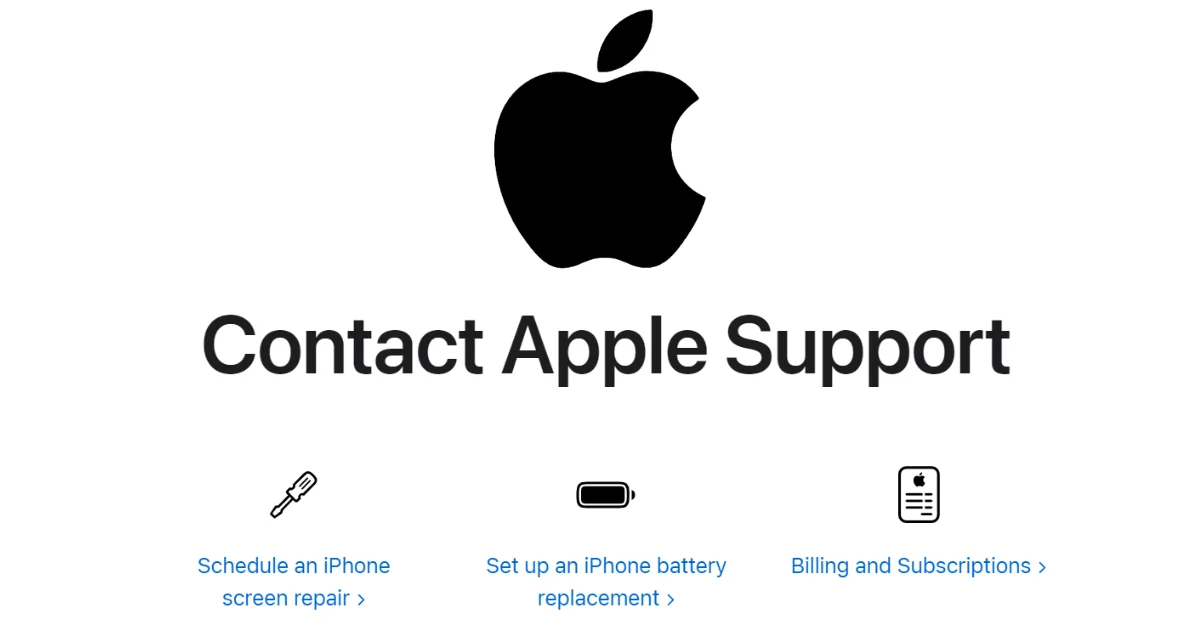 Contact Apple Support