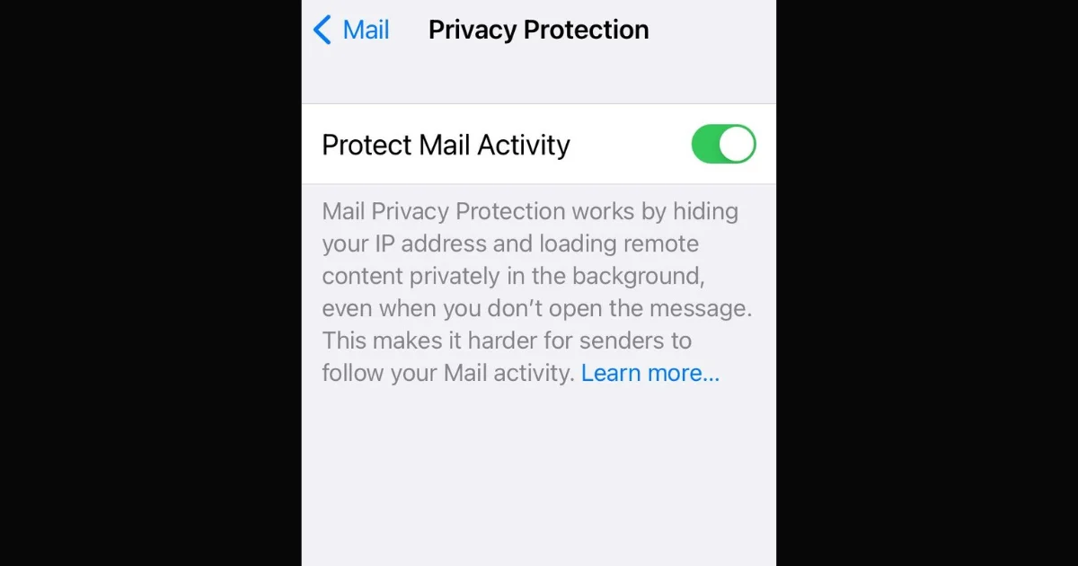 Enable Mail Privacy Protection