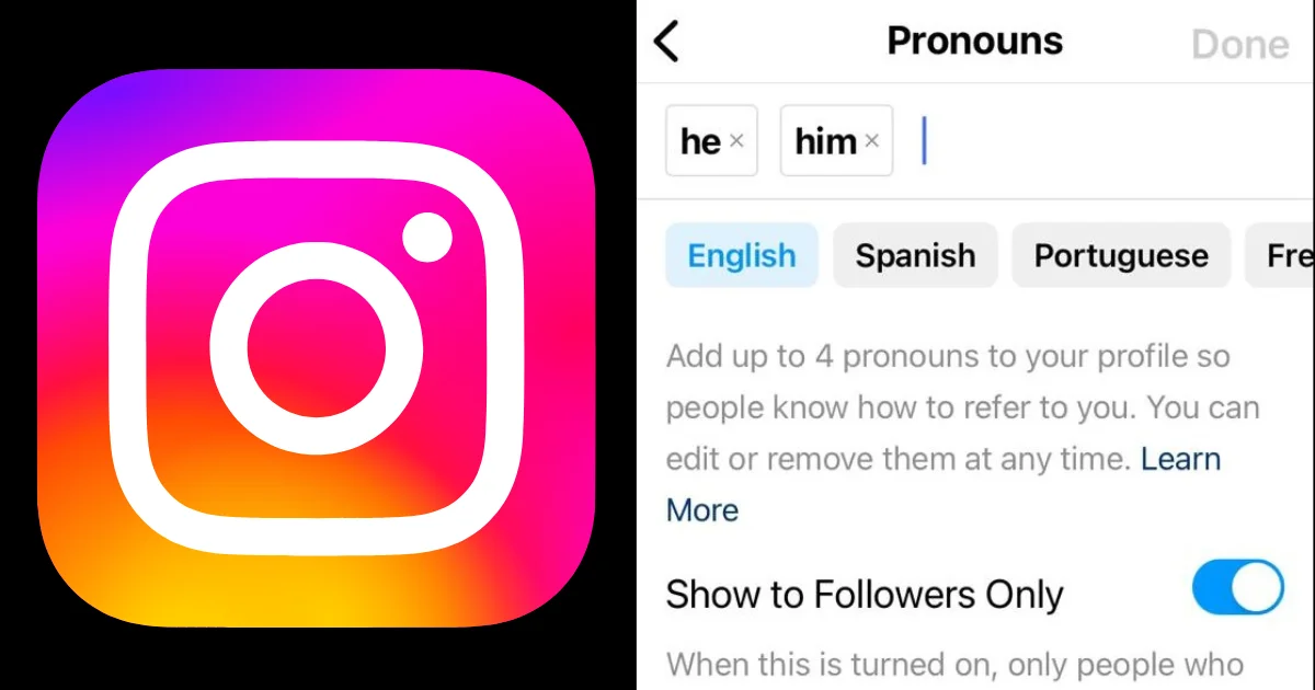 Set Pronouns to Instagram