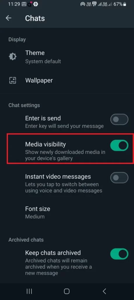 Stop WhatsApp from Downloading Images1