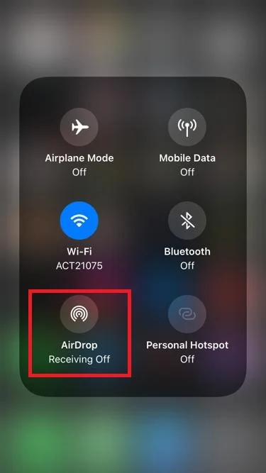 Disable AirDrop on iPhone4