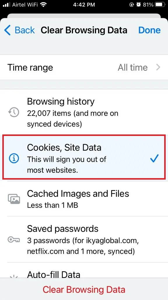 Delete Browser Cookies on Your iPhone6