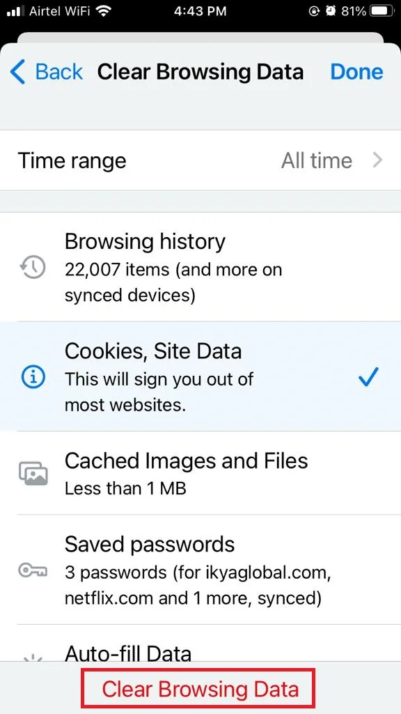 Delete Browser Cookies on Your iPhone7