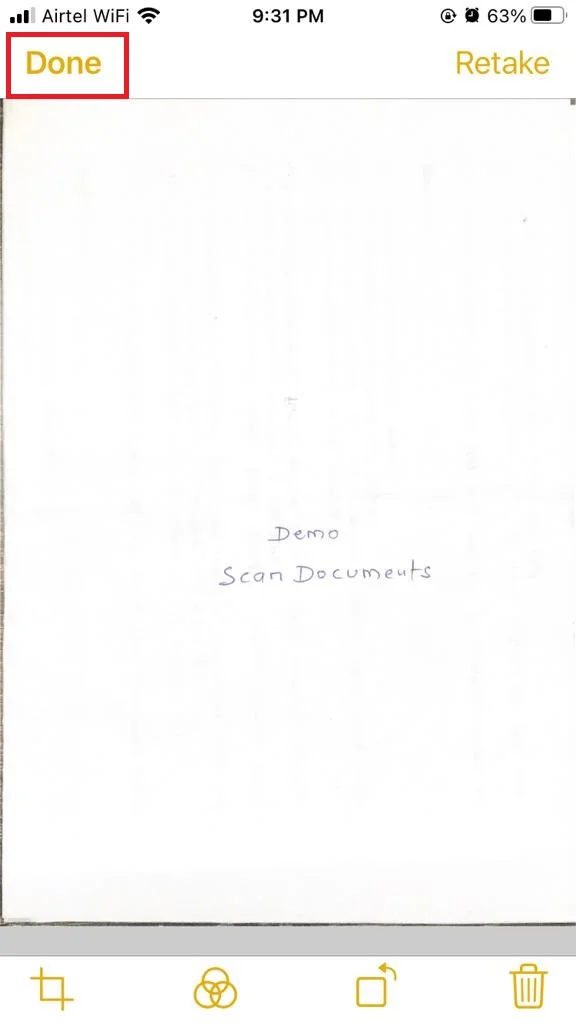 ScanDocument(s)UsingNotesApp4