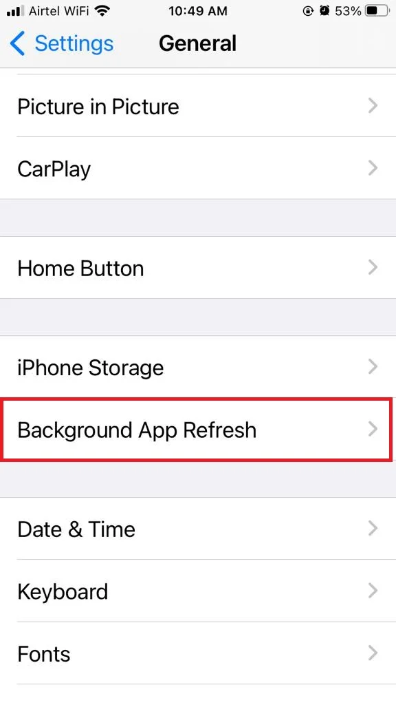 Restrict Background App Refresh1