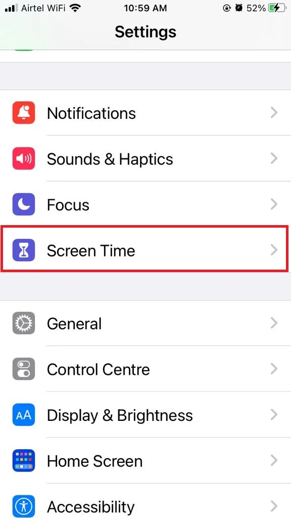 Change Screen Time passcode10