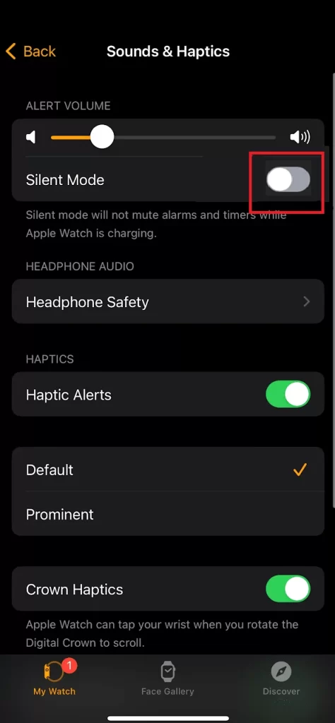 Set Apple Watch to Vibrate7