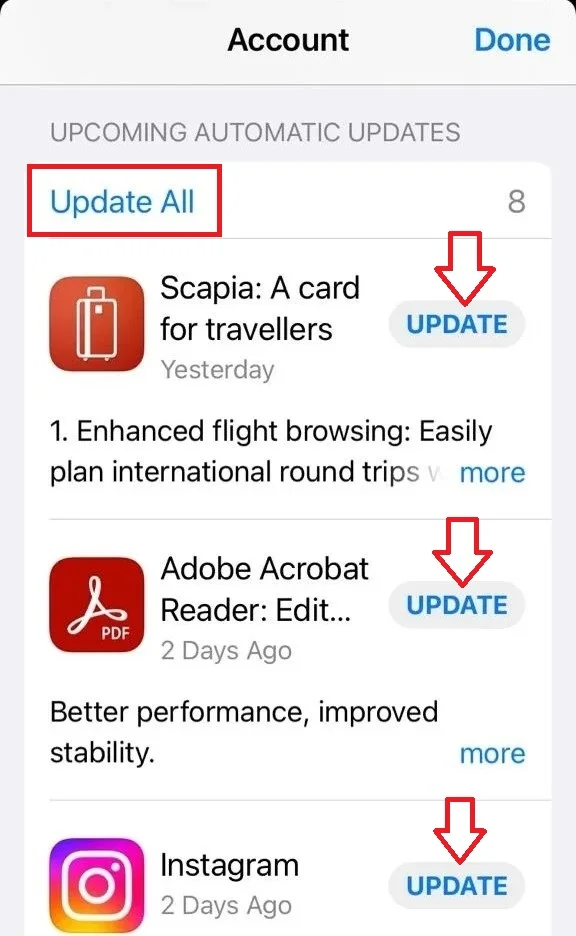 Update an App on Your iPhone7