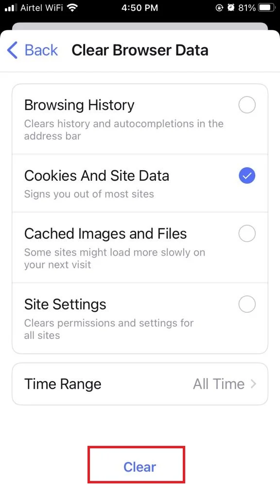Delete Browser Cookies on Your iPhone15