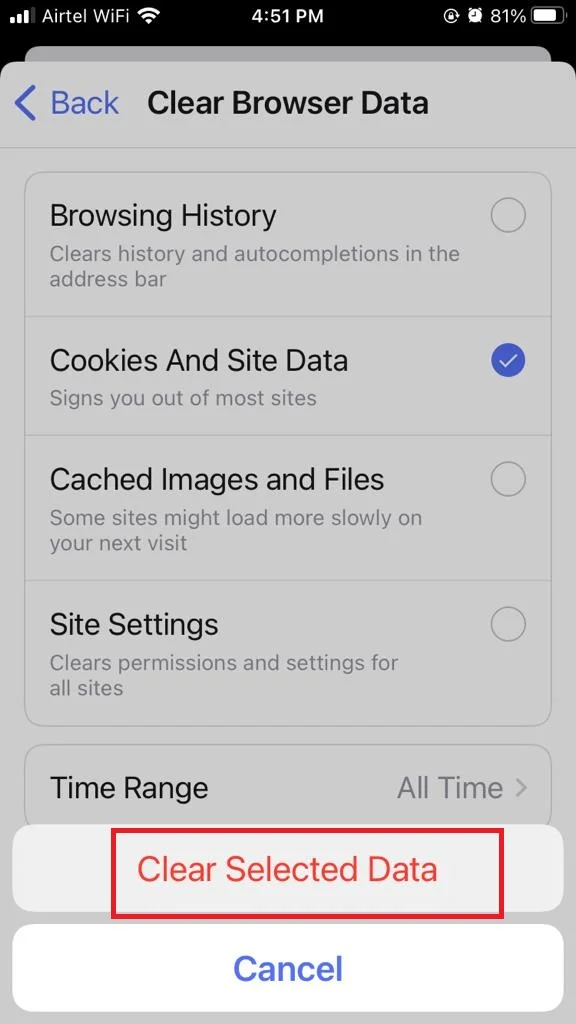 Delete Browser Cookies on Your iPhone16