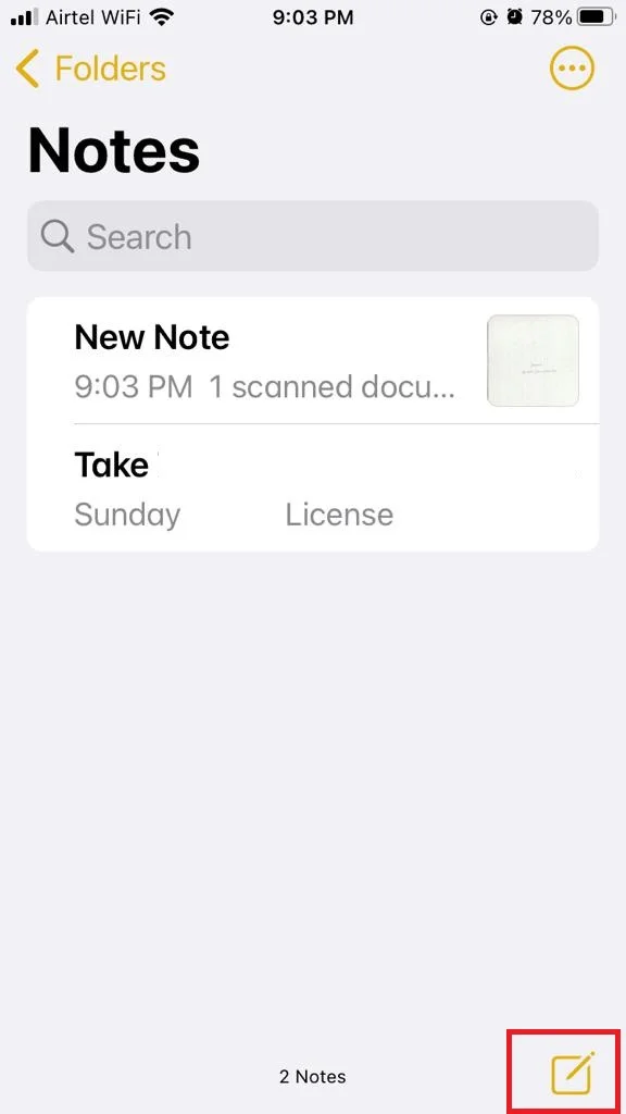 Scan Document(s) Using Notes App3