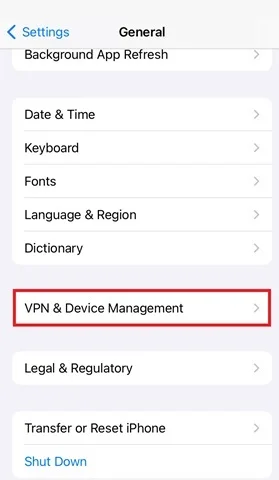 Disable VPN on Your iPhone4