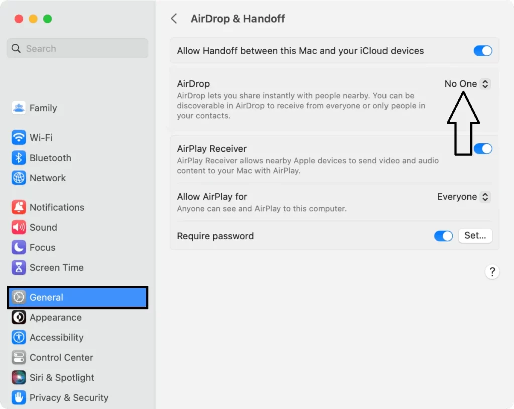 Disable AirDrop on iPhone2