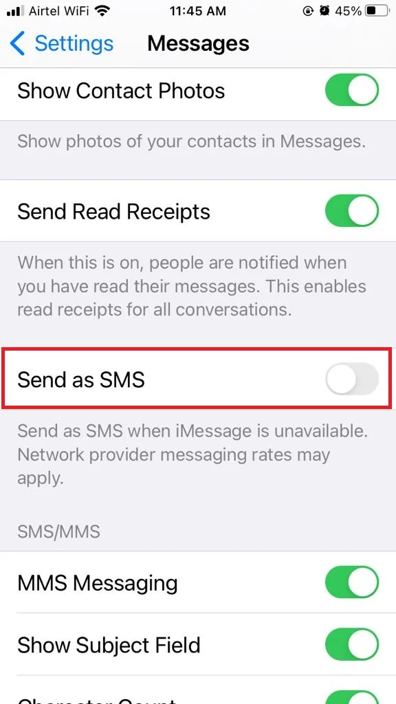 SendSMSRatherthaniMessage3