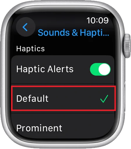 Set Apple Watch to Vibrate5