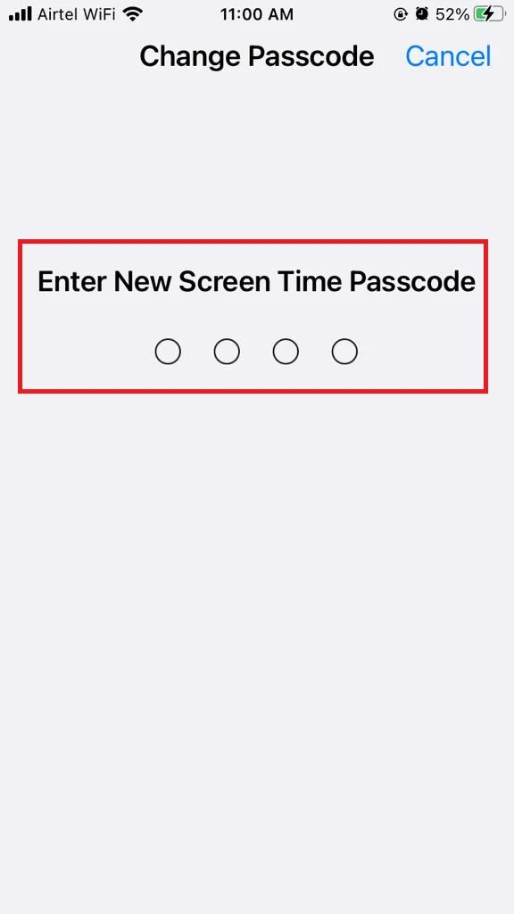 Change Screen Time passcode6