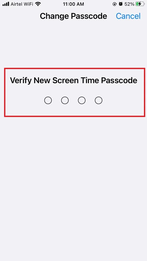 Change Screen Time passcode7