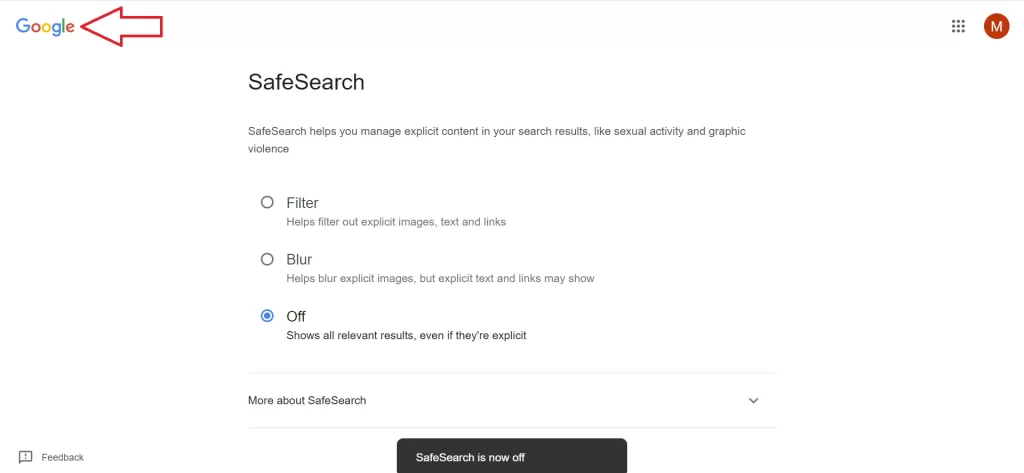 Disable the Google SafeSearch5