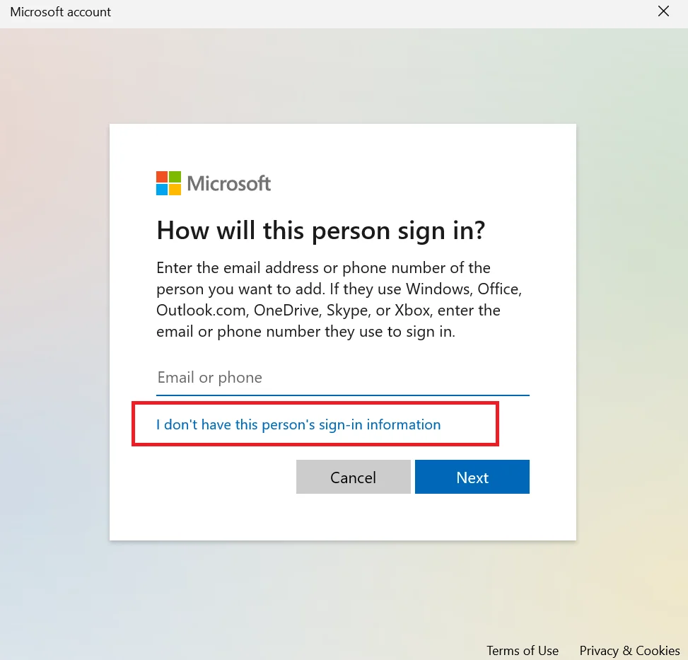 Create Local Account on the Windows5