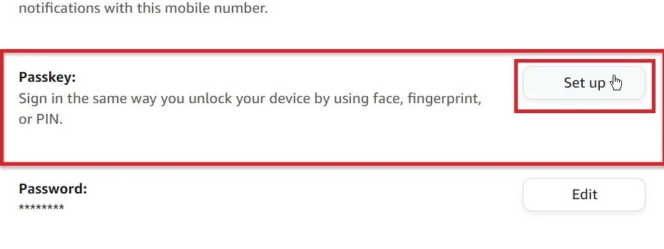 Set a Passkey on Your Amazon Account6