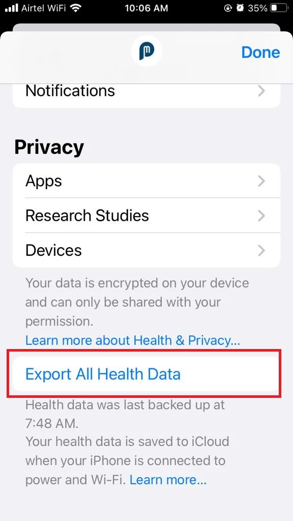 Export All Health Data1