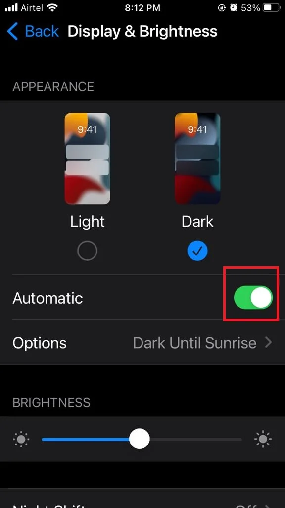 An iPhone Stuck in the Dark Mode2