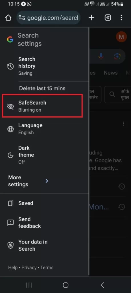 Disable the Google SafeSearch7