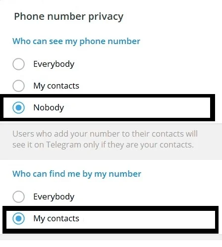 HideYourMobileNumberontheTelegram2