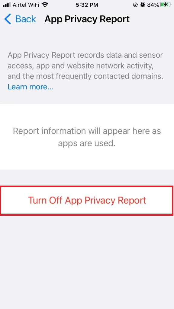 Use the App Privacy Report3