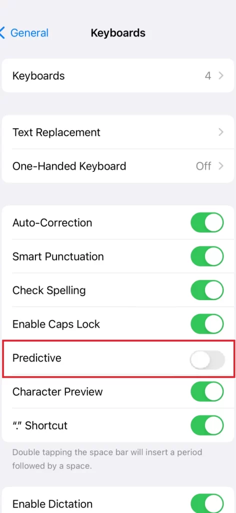 Enable Inline Predictive Text1