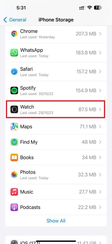 Remove Apple Watch Backup1