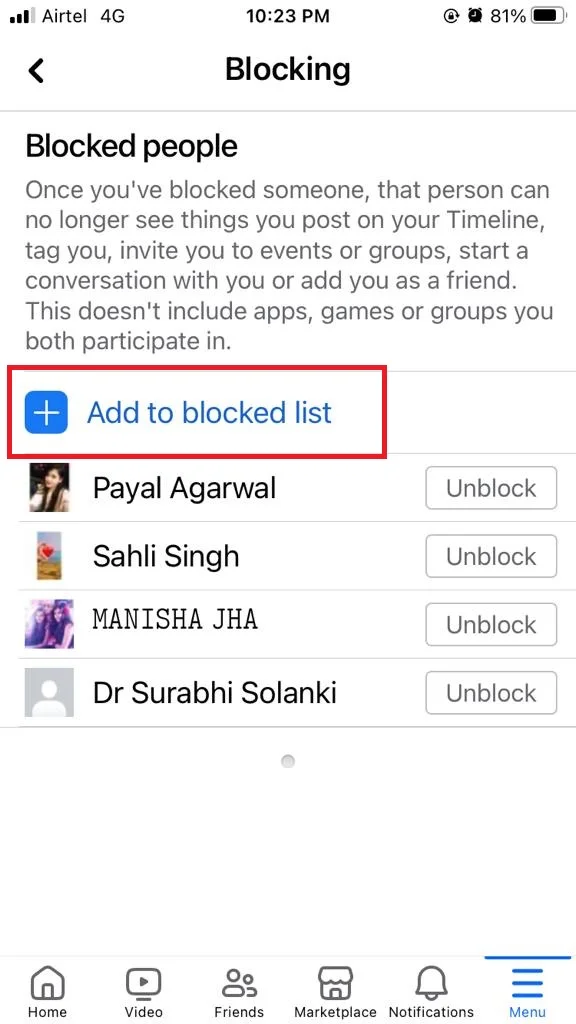 Block Someone on Facebook7