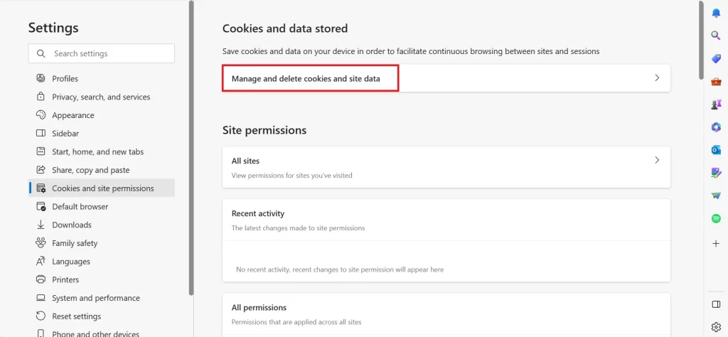 See All Cookies and Site Data on Edge4
