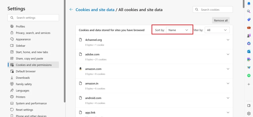 See All Cookies and Site Data on Edge6